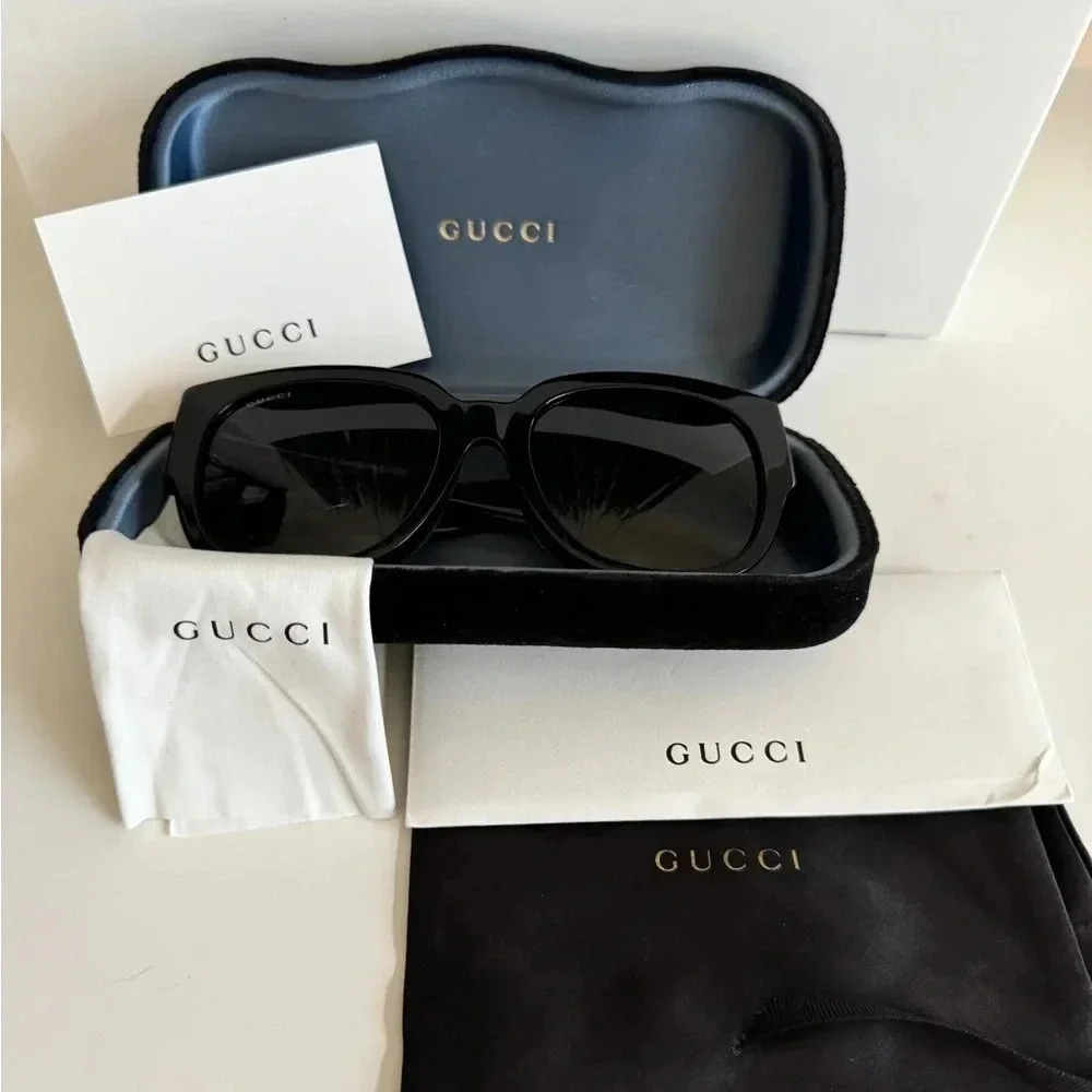 Pre-owned Gucci sunglasses large black 💞 - Picture 13 of 13
